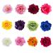12 Pack Multicolored Rose Flower Hair Clips for Women & Girls - Perfect Accessories for Parties Beach & Weddings - Buy Online on GoSupps.com