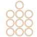 10pcs Baby Wooden Rings - Natural Teething Toys | Wooden Bite Rings & DIY Handicrafts for Babies - Buy Online on GoSupps.com