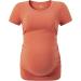 LAPASA Maternity Tops | Soft Modal Cotton Pregnancy Tshirts | Side Ruched | Crew Neck Short Sleeve Tees | Variety of Colors | Size M | Burn Red, Red Stripe, Heather Gray - Buy Online on GoSupps.com