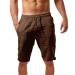Men's pants short summer waist shorts linen men with bags cordelabin men casual shorts functional shorts men short cargo outer men zip off cotton linen pants men long summer a5 coffee 3xl
