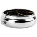 Gold and Black Lines Portable Metal Pill Box | 3-Compartment Mini Organizer for Travel | Hinged Design for Small Pills - Buy Online on GoSupps.com