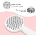 FuninCrea Self Cleaning Dog Grooming Brush - Stainless Steel Bristles for Pet Hair Removal and Massage - Pink - Buy Online on GoSupps.com