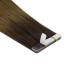 Youngsee 35cm Real Hair Tape Extensions - Dark Brown to Light Brown Ombre - 5pcs 10g Virgin Skin Weft - Buy Online on GoSupps.com