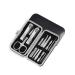 Nail Clipper Set 9 Piece Set of Nail Clippers Set Manicure Set Personal Care Set Decoration Foot Set Beauty Set for Male and Female Friends Nail Clipper Kit (Color : Blue-9 Piece Set)