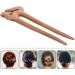minkissy U Shape Wooden Hair Sticks Handmade Carved Ebony Sandalwood French Hair Forks with Cute Fox Design 2-prong Vintage Wood Hair Pins for Women Chignon Bun Updo Hairstyle - Buy Online on GoSupps.com