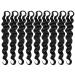 Niseyo Body Wave Braiding Hair 24 Inch Pre-Feathered Long Ocean Deap Twist Synthetic Hair for French Curl Crochet Braids 9 Bundles (3 Pack 1) 24 Inch (Pack of 3) 1 (Jet Black)