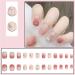 Square Short Fake Nail Full Cover with Glue Detachable French Gradient Press on Nails 24 Pieces Finger Nail Art Tips for Nail Salons and Women DIY Nail Art - Buy Online on GoSupps.com