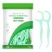 100 pieces of dental sticks disposable dental disposable tooth silk toothed tooth cleaning stick mint taste toothpick for removal of plaque and food residues