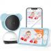 iegeek Babyphone with camera app 5 inch/1080p WLAN video Babyfon PTZ 355 zone alarms 4 zoom IR night vision automatic pursuit movement/noise recognition supports app control