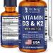 Dr. Berg Maximum Strength Vitamin D3 K2 Liquid Drops with MCT Oil 5 000 IU Liquid Vitamin D3 with K2 Supports Strong Bones Heart Energy Immunity and Overall Vitality* - Unflavored 1 Fl Oz