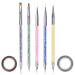 Nacaikj 7pcs nail design brush nail art dotting nail brush set nail art liner brush nail dotting tool puncture nails pencil for UV gel and acrylic finger nail nail art manicure nail accessories