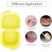 Portable Retainer Box Dental Tray Splint - Self-Cultivation Denture Container for Retainers, Mouth Guards, and Braces (Yellow) - Buy Online on GoSupps.com