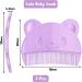 2 Pcs Baby Comb and Hair Brush Set for Cradle Cap - Purple - Buy Online on GoSupps.com