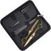 Hairdressing Scissors Hair Professional Thinning Shears Set Hair Cutting Scissors Barber Scissors 440C for Barber Stylist 6 inch (Gold and Black) - Buy Online on GoSupps.com