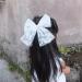 Large Tulle Bow Hair Clips for Baby Girls Lace Hair Bow Teen Girls Women Lightweight Gauze Bow Hair Barrettes Accessories (Black and White Gold Foil) - Buy Online on GoSupps.com