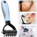 nuoshen Pet Grooming Dematting Comb Double Sided Teeth Blade Dog Undercoat Rake Comb Pet Rake Comb for Dogs and Cats Removes Loose Undercoat - Buy Online on GoSupps.com