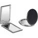 WantGor Compact Mirror 2 Pack Makeup Mirrors Travel Black Round Portable Double-Sided Pocket Mirror for Men Women