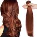 SEGO Brazilian Human Hair Bundles Straight Virgin Weave Brazilian Extensions 100% Real Hair Red Brown 8" Bundle 20.32 cm Red Brown