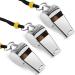 Willight 3 pieces of trill whistles stainless steel sports pipes with converter stainless steel trill whistle loud clear sound ideal for coaches referees and officials