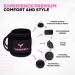 Padded Ankle Strap for Cable Machine - Adjustable Leg Straps for Gym Workouts - Black/Pink Ankle Cuffs for Glute Exercises - Buy Online on GoSupps.com