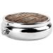 Wood Printed Mini Round Pill Box | 3 Compartment Portable Pill Organizer for Travel & Home Use - Buy Online on GoSupps.com
