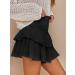 LAEMILIA Women's Floral Print Elastic Waist Flared Mini Skater Skirt - Black - Buy Online on GoSupps.com