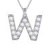 Cute Cat Necklace with Sparkling Zirconia Crystal Birthstone Pendant Necklace for Girls Womens White Gold Over 925 Sterling Silver Animal Necklace Birthstone Jewelry Sweet Present Girlfriend Sisters Platinum Silver