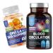 Number One Nutrition N1N Premium Blood Circulation Supplement with 8 Powerful Herbs & Vitamins and Omega 3 6 9 + DHA Gummies 2 Pack Bundle