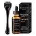 Derma Roller Kit for Face and Body - Vitamin C 20% Serum Skin Care Kit 540 Microneedling Face Roller 0.5mm Vitamin C E Hyaluronic Acid Serum Microneedle Roller Set for Acne Scar Anti Aging Wrinkles 2 Piece Set