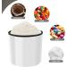 ROCKY&CHAO Stainless Steel Protein Shaker 700ml + 200ml - Double Wall Mixer with Powder Compartment & Ball - Ideal for Fitness & Sports (White) - Buy Online on GoSupps.com