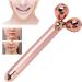 3D Roller Face Massager V Shaped Facial Rollers Face Slimming Tightening Tool Lifting Face Lines Remove Puffiness (Rose Gold) - Buy Online on GoSupps.com