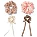 4 Pieces Large Intestine Scrunchies Silk Scrunchies Silk Scrunchies Satin Scrunchies Women'S Satin Scrunchies Women'S Silk Scrunchies Silk Scrunchies