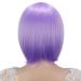 Bob Short Purple Wig with Bangs for Women - Lavender Silky Straight Costume Cosplay Party Daily Use 12 - Heat Resistant Synthetic Hair (Light Purple) - Buy Online on GoSupps.com