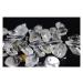 Natural Crystal Rough Natural White Crystal Stones and Minerals Diamond Clear Quartz Crystal Diamond Rough Gem 1-2cm Light Grey