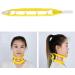 Jlasdr neck protection neck support adjustable silicone neck support prevents traction of the cervical spine of the arch soothing corrector (color: Giallo)