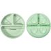 Buy Pandaear Divided Baby Plates - 3-Piece Silicone Suction Cup Set BPA Free Slipproof Design - Ideal for BLW - Pink Green Light Brown - Buy Online on GoSupps.com