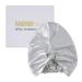 ZIMASILK 22 Momme 100% Mulberry Silk Sleep Cap for Women Hair Care Natural Silk Hair Wrap for Hair Silk Bonnet with Elastic Stay On Head Classic Pleated(1Pc Light Grey) One Size Light Grey