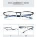 Magimodac Blue Light Filter Half Frame Reading Glasses - Rectangular 2.5 Diopter Visual Aid with PU Leather Case for Men & Women - Buy Online on GoSupps.com