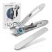 Nail Clippers for Thick Nails INXEN Nail Clippers with Extre Wide Jaw Opening for hard Toenails Stainless Steel Nail Clippers Set and Manicure Set with Nail File Nail Cutter for Men Women Seniors Silver-set