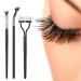 Gootrades Mascara Fan Brush & Eyelash Comb - Eyebrow Brush & Separator Applicator for Natural Lifted Lashes - Cosmetic Tools - Buy Online on GoSupps.com
