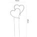 Love Heart Birthday Cake Toppers Happy Anniversary Cake Decorations Cupcake Toppers for Wedding Bridal Anniversary Theme Party Decorations (silvery) - Buy Online on GoSupps.com