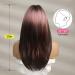 Shop Oefei Pink Brown Ombre Wig | Long Straight Layered Synthetic Heat-Resistant Wigs for Women - Perfect for Daily Wear & Cosplay - Buy Online on GoSupps.com