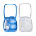 Dekay. Portable contact lens box kit adorable sweet small duck lentil storage container container Dustproof lentil container with tweezers and bottle for the trip (blue)