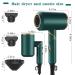 1800W Professional Ionic Hair Dryer with Diffuser and Nozzles - Fast Drying Compact Portable Green Hair Dryer - Buy Online on GoSupps.com