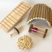 Runfar Natural Wooden Hamster Toy Kit - Exercise Bell Roller & Tooth Care Toys for Hamsters Chinchillas Rabbits & Guinea Pigs - Buy Online on GoSupps.com
