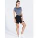 CADMUS Women's Workout Crop Tops 3-Pack - Racerback Dry Fit Athletic Shirts, Short Sleeve - Black/Grey/White - Size Small - Buy Online on GoSupps.com
