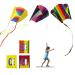Tshaoun 3 pieces kite children portable rainbow kite with long colorful cocks input kites for beginners steering dragon beginners Flight kites for games and activities outdoors 3PCs