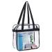 Dotpraise Clear Tote Bag,12" x 6" x 12" Sturdy Clear Bag Stadium Approved, Zipper Closure Clear Shoulder Bags for Sports Games, Work, Concerts