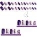Wearing nail art pieces purple gold marble pattern false nails square nail pieces finished nail patches 1 count (Pack of 1) - Buy Online on GoSupps.com