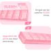 AUVON Weekly Pill Organizer - Arthritis Friendly BPA-Free Portable & Cute Pill Case for Vitamins Supplements & Medications - Effortless Opening Design 7 Day (Pink - Holds 6 Fish Oils - Buy Online on GoSupps.com